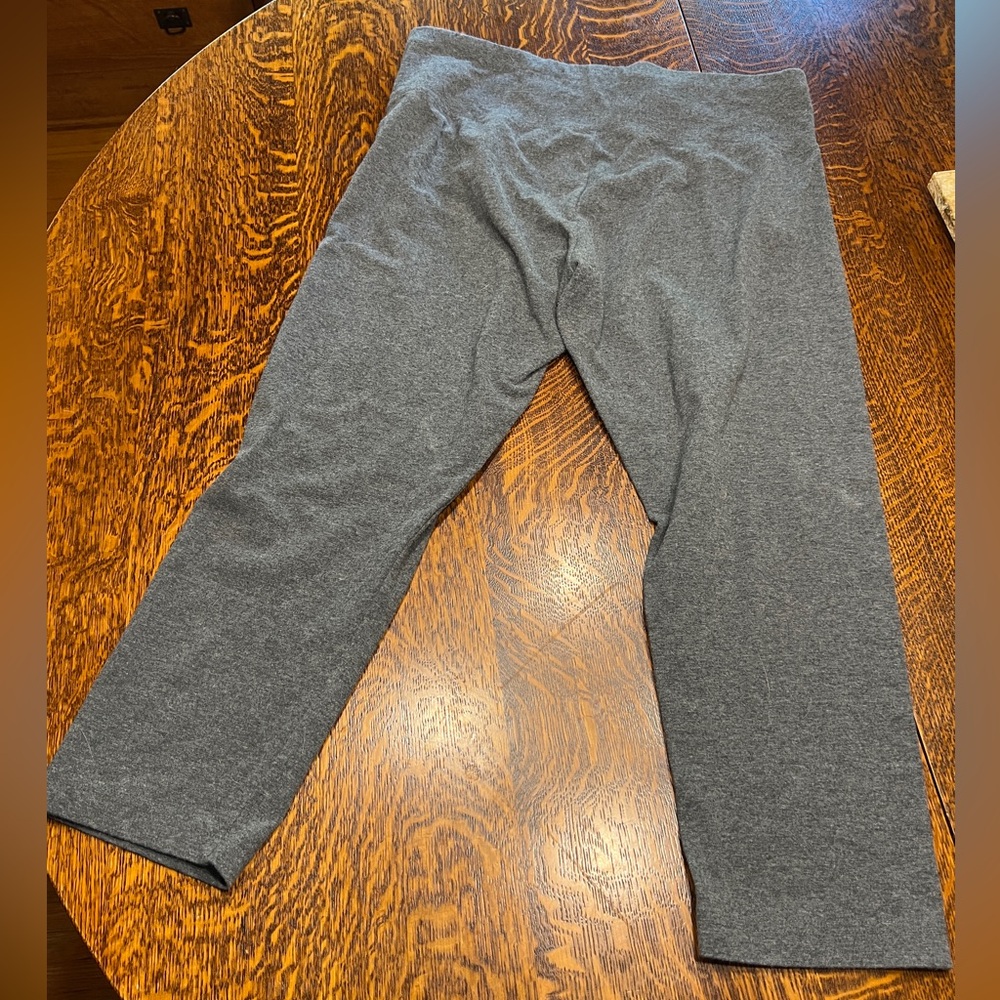 Hanna Andersson Crop Leggings Charcoal Grey Cotton Women's Large Very good - Picture 3 of 4